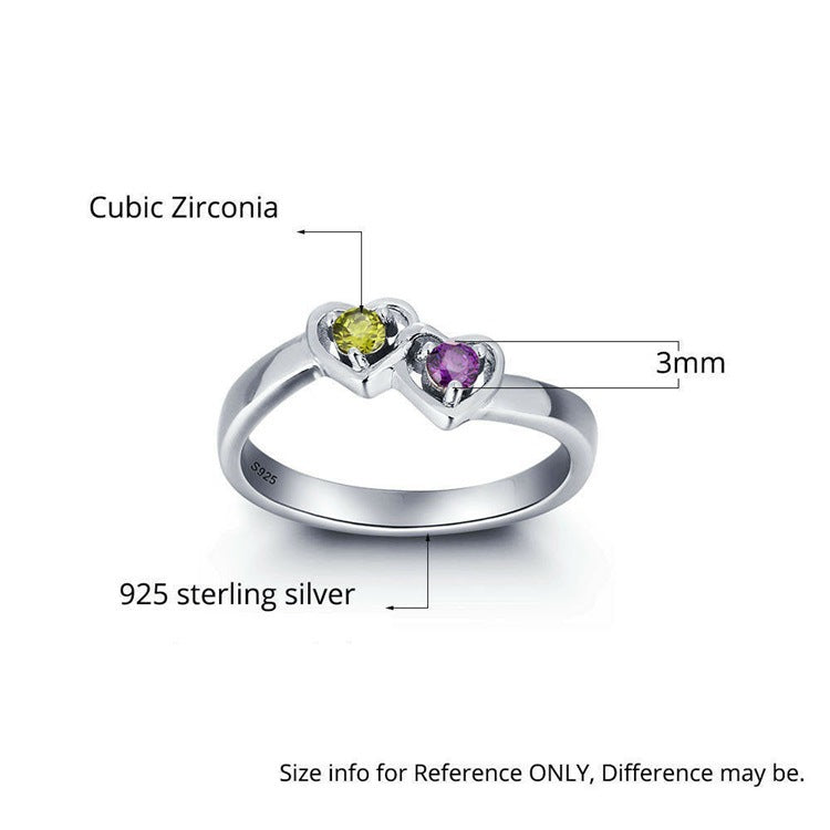 OEM Lila Stein 925 Silber Ring