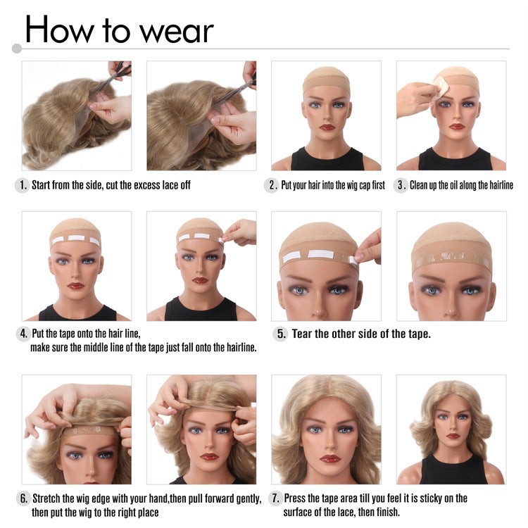 DBO MALL GF-SW4351#T2735-T1050 Ginger Wig 22 inch Long Middle Part Natural Curly Wavy Synthetic Replacement Womens Wigs