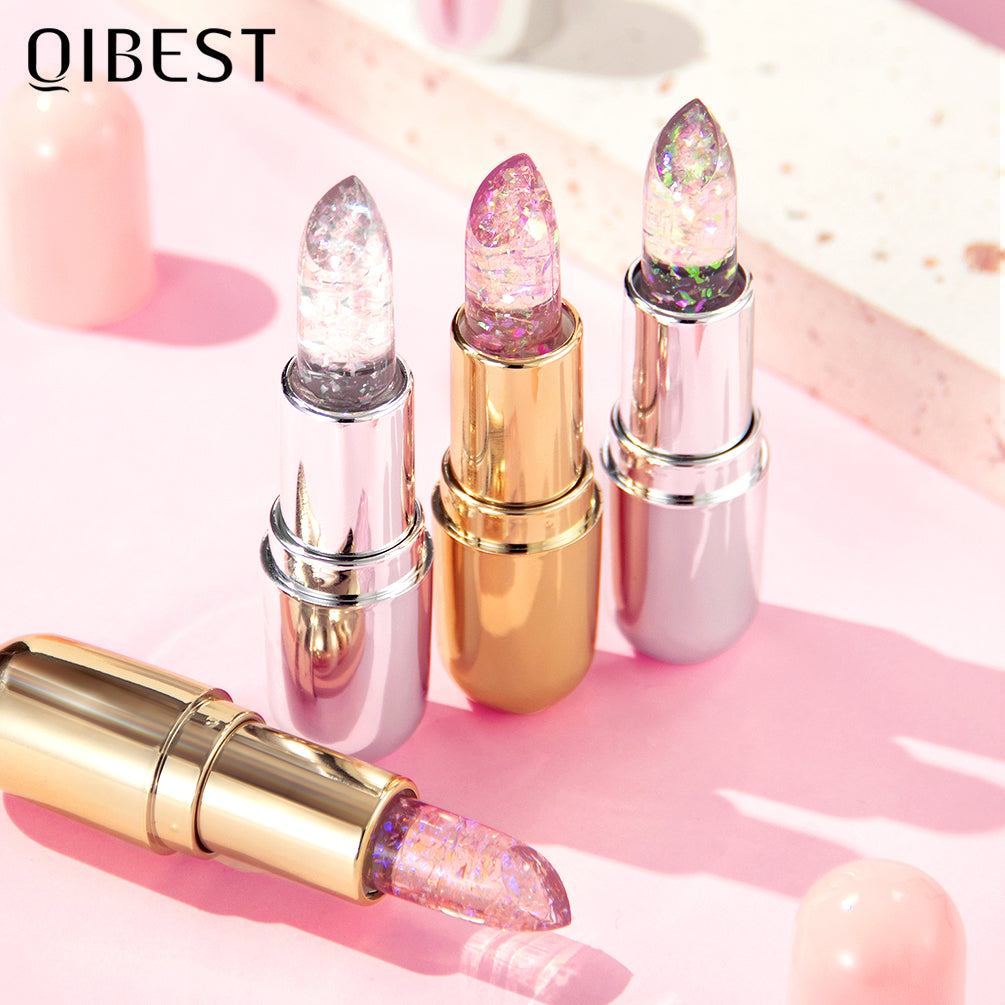 DBO MALL Q2398 3pcs Color Changing Lipstick and Glitter Confetti Balm