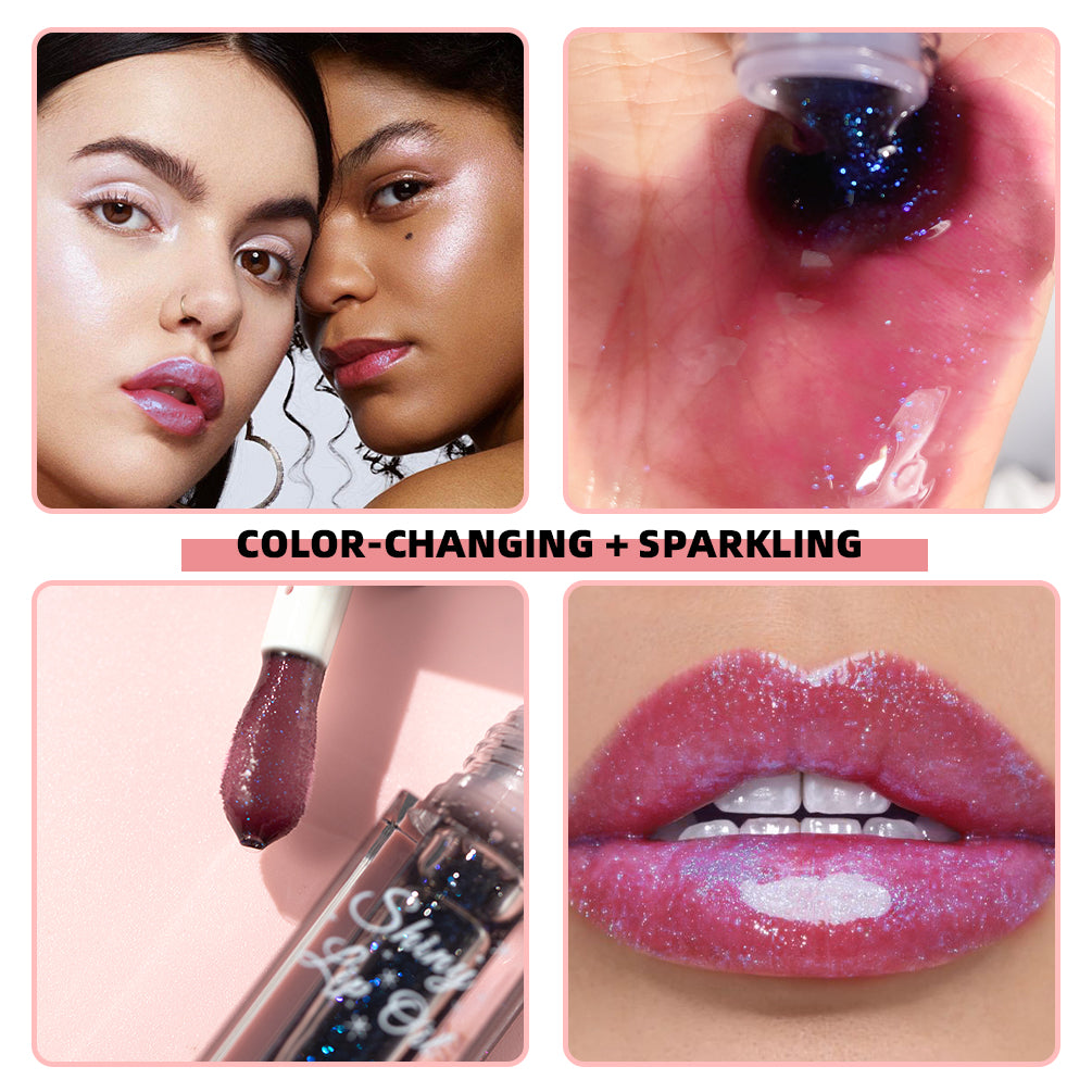 DBO MALL Q2416 Black Color Changing Lip Shiny Lip Oil