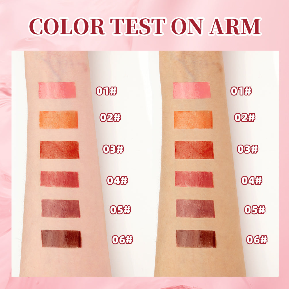 DBO MALL Q2422 Hydrating Lip gloss 6 Colors Moisturizing Glossy Plumping Lip Gloss