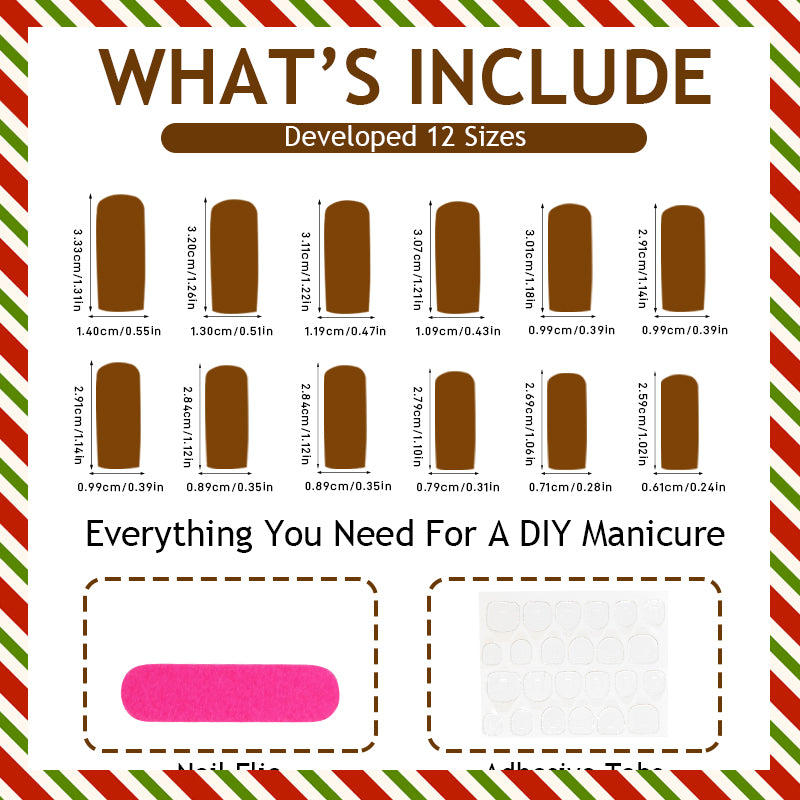 DBO MALL Beautiful Pure Hand-made Press On Nails #GZ-80-96