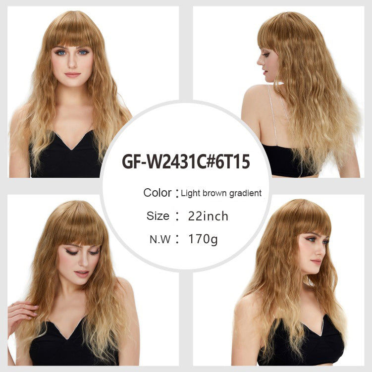 DBO MALL Long Blonde Wig Wavy Synthetic Wig Platinum Blonde Wig Middle Part Natural Blonde Wig Wigs for White Women