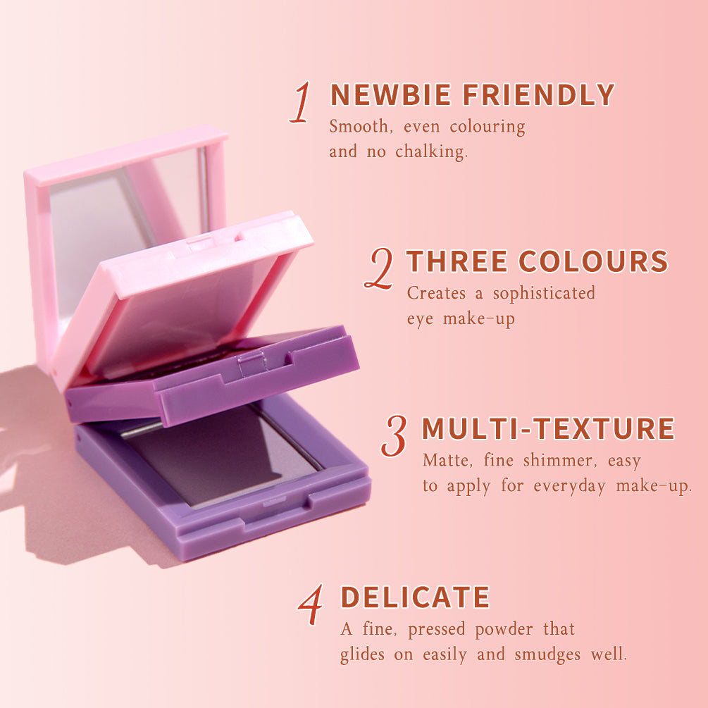 DBO MALL Q2395 3 Colors Matte and Glitter Eyeshadow