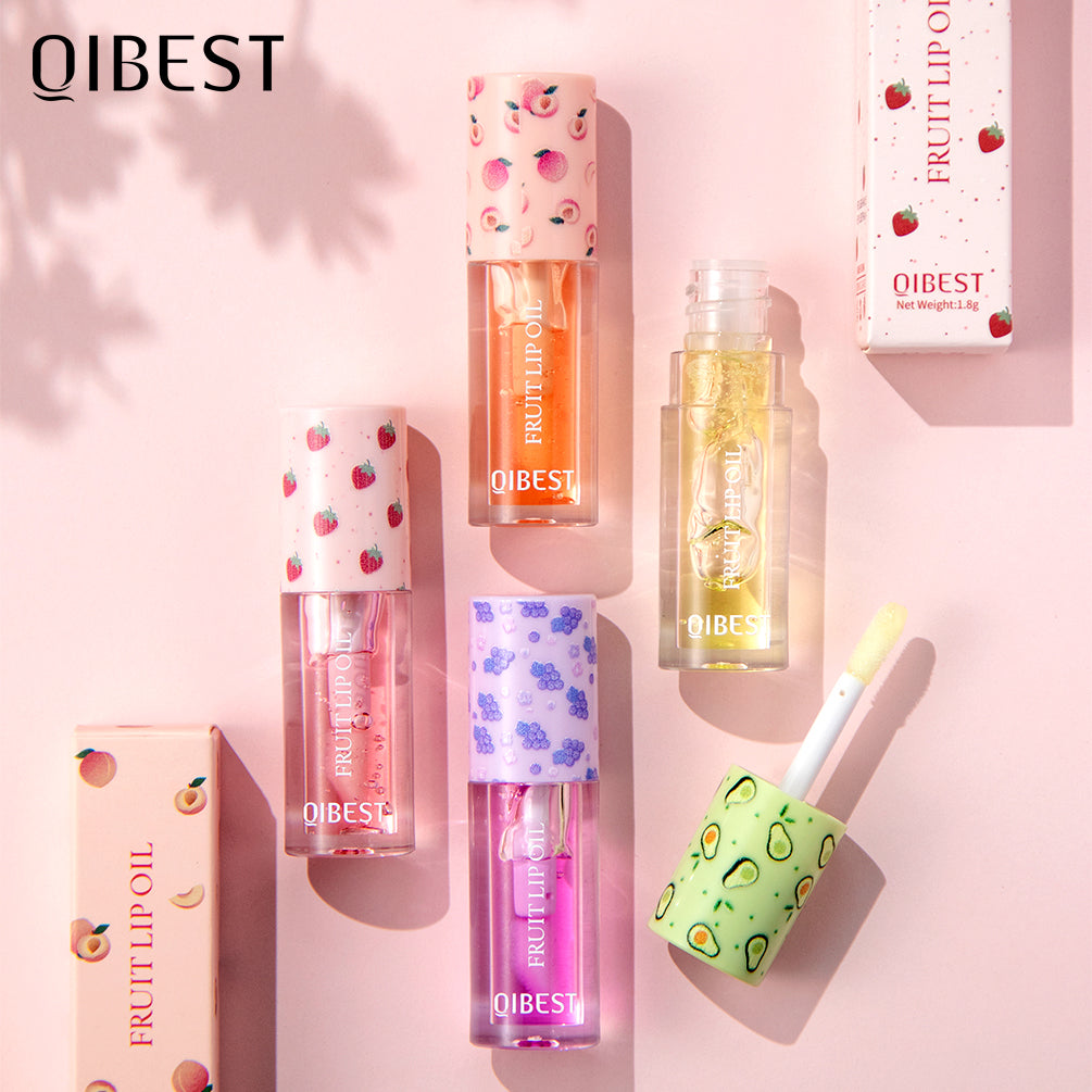 DBO MALL Q2415 Fruit-Flavored Plumping Lip Oil Set 4 Packs