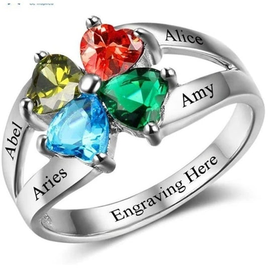 OEM Four Stones 925 Silver Ring