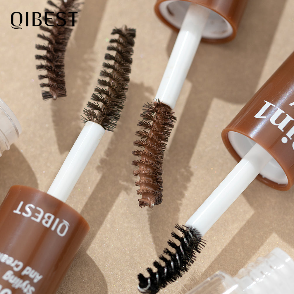 DBO MALL Q2413 2 in 1 2 in 1  Brow Styling & Cream 2-in-1 Waterproof Eyebrow Pen