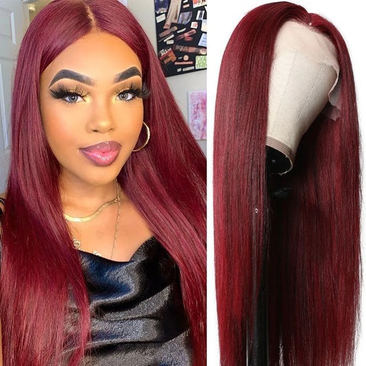 DBO MALL 99J Perücke mit glattem Haar, 13 x 4 Zoll, Lace-Front-Perücke
