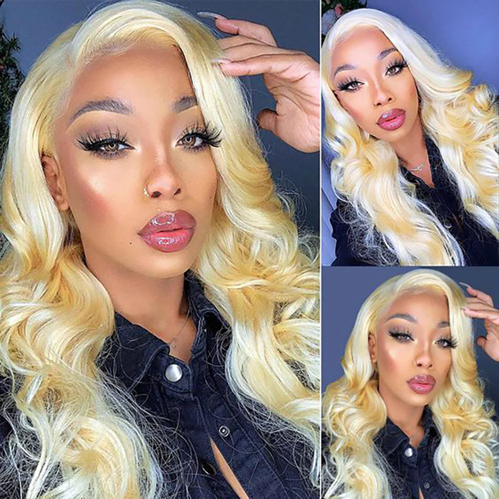 DBO MALL Blonde  Body Wave Hair Wig with 13X4 Lace Frontal