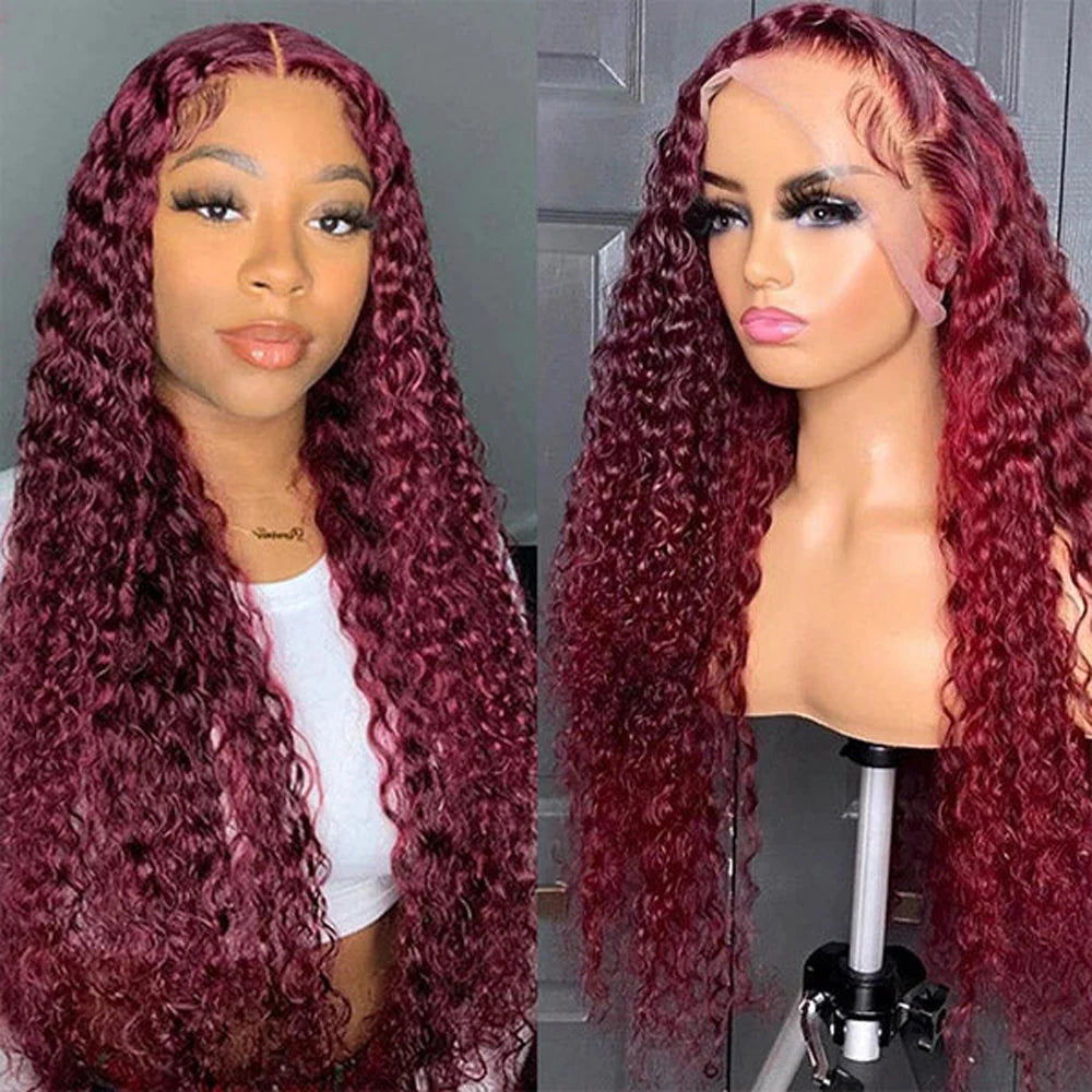 DBO MALL Curly Lace Closure Hair Wig with 13x4 Lace Frontal
