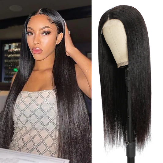 DBO MALL Gerade Perücke 4x4 Lace Closure Perücke