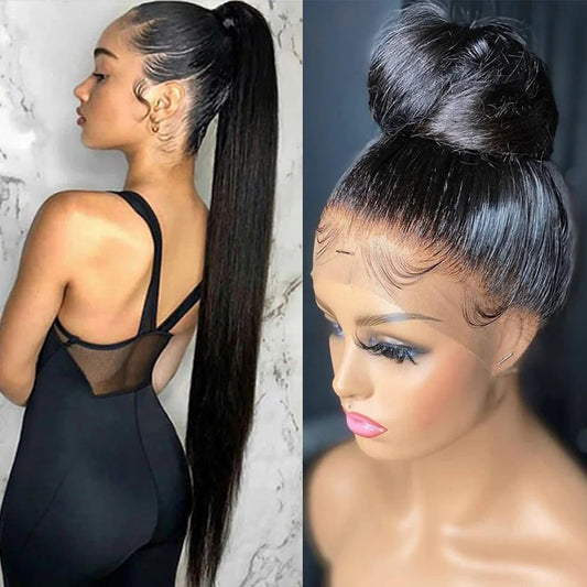 DBO MALL 360 Lace Frontal Perücke Gerade Frontal Perücke