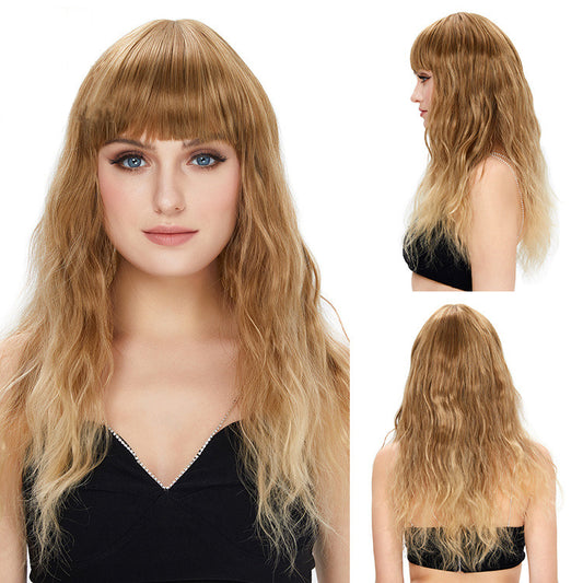 DBO MALL Long Blonde Wig Wavy Synthetic Wig Platinum Blonde Wig Middle Part Natural Blonde Wig Wigs for White Women