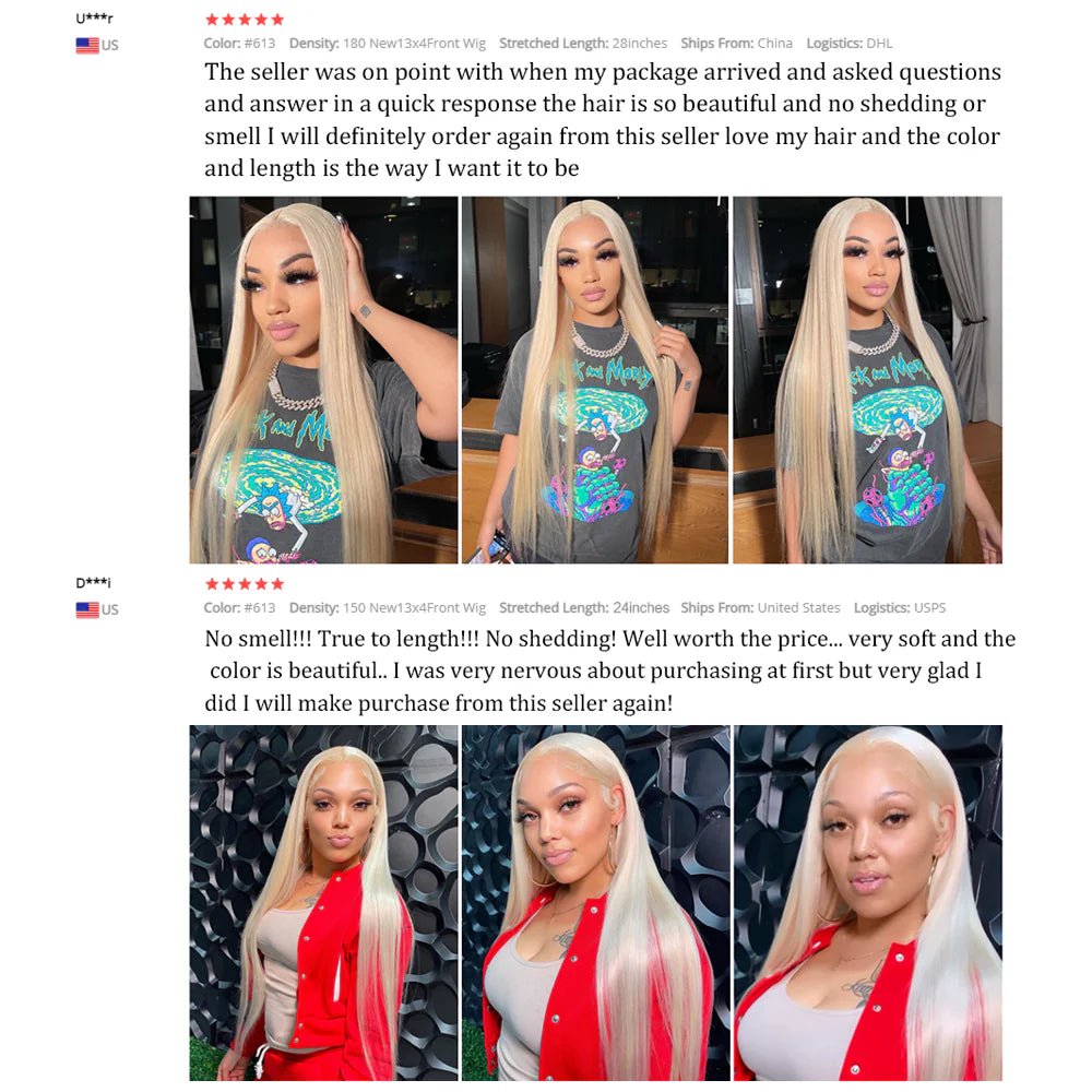 DBO MALL Blonde  Body Wave Hair Wig with 13X4 Lace Frontal