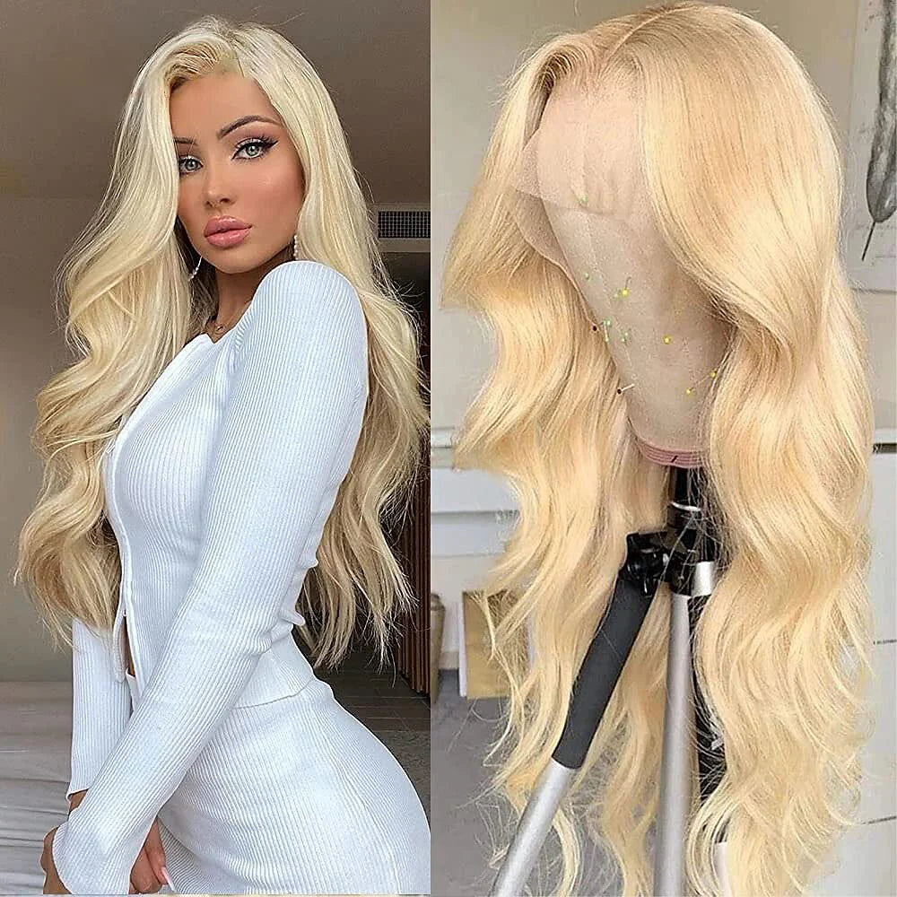 DBO MALL Blonde  Body Wave Hair Wig with 13X4 Lace Frontal