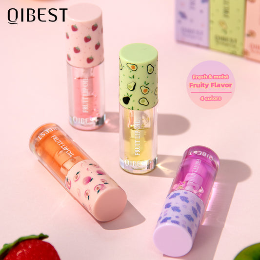 DBO MALL Q2415 Fruit-Flavored Plumping Lip Oil Set 4 Packs