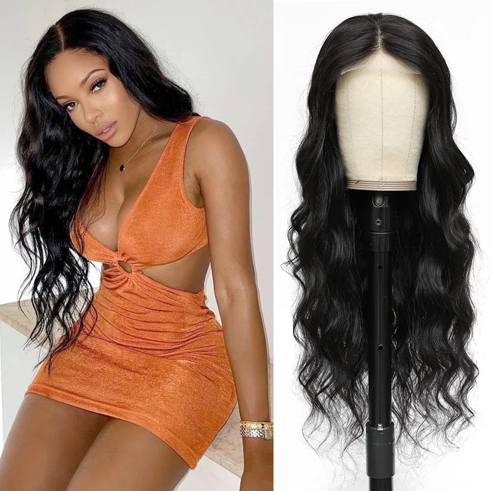 DBO MALL Body Wave Wig 4x4 Lace Closure