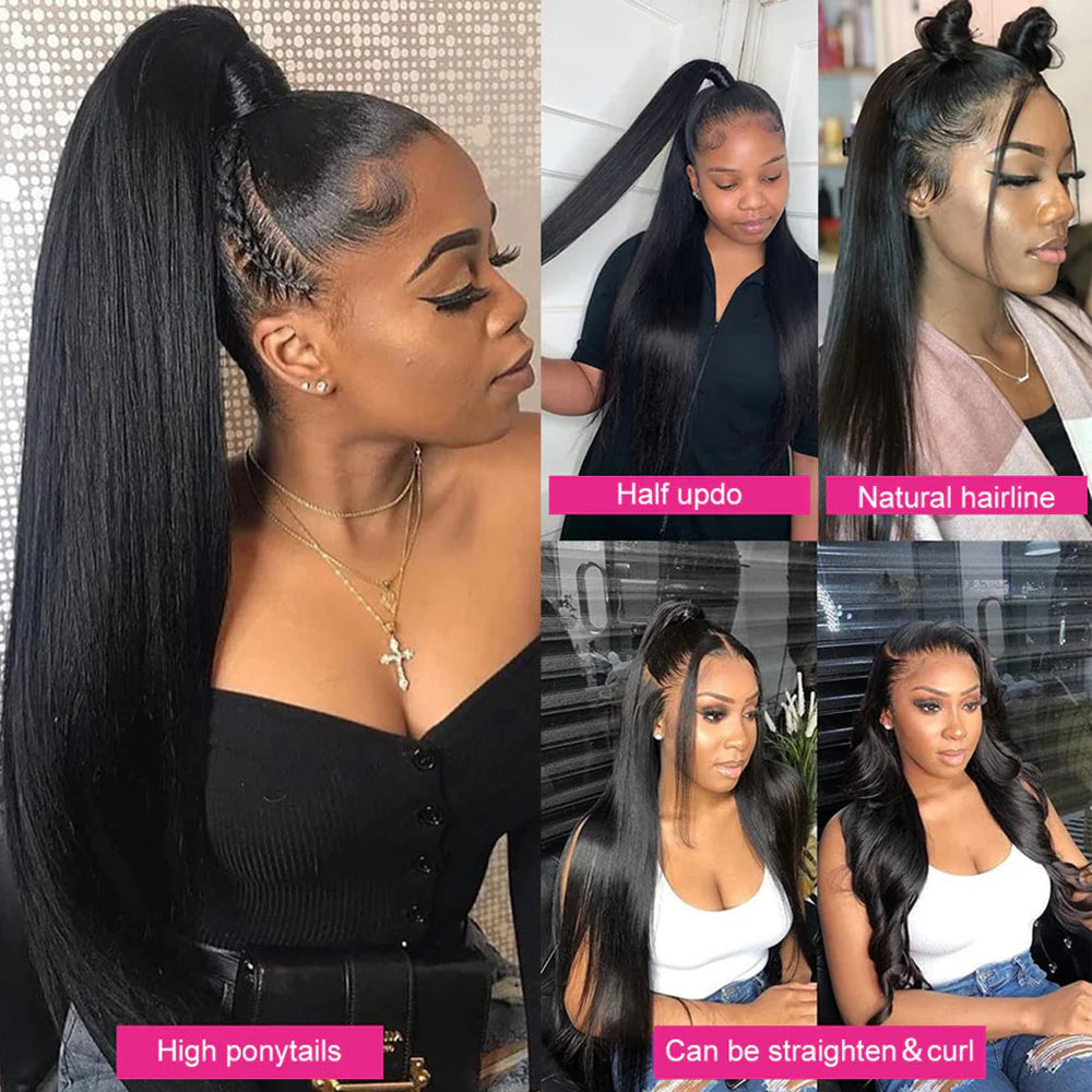DBO MALL 360 Lace Frontal Straight Human Hair Wig