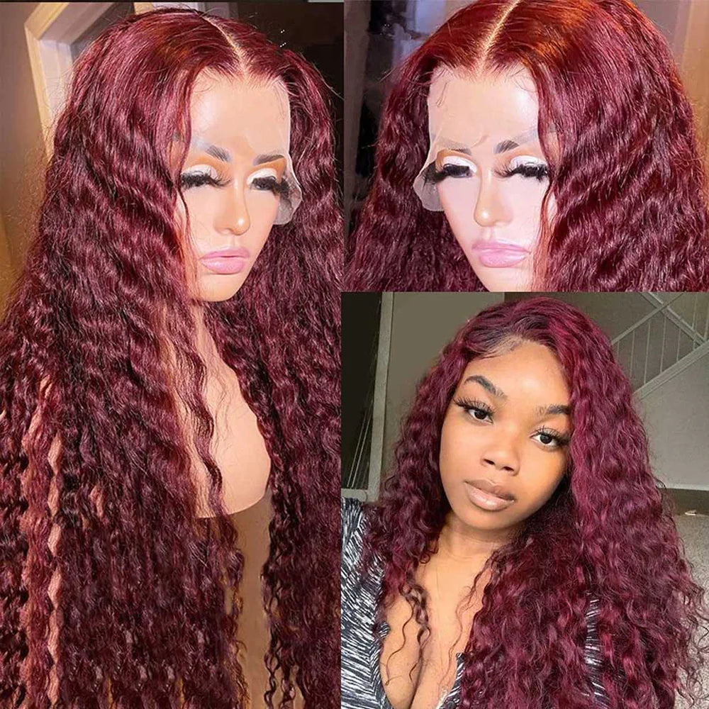DBO MALL Curly Lace Closure Hair Wig with 13x4 Lace Frontal