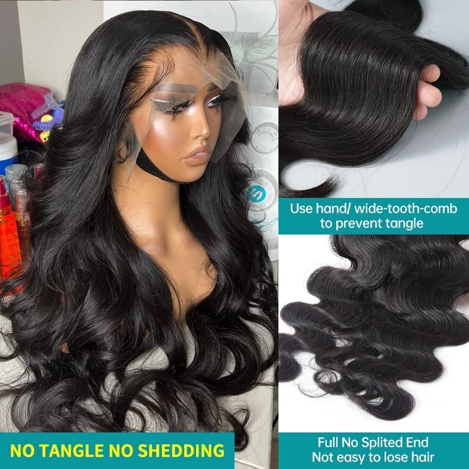 DBO MALL Body Wave Wig with 13x4x1 Lace Frontal