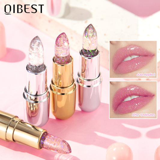 DBO MALL Q2398 3pcs Color Changing Lipstick and Glitter Confetti Balm