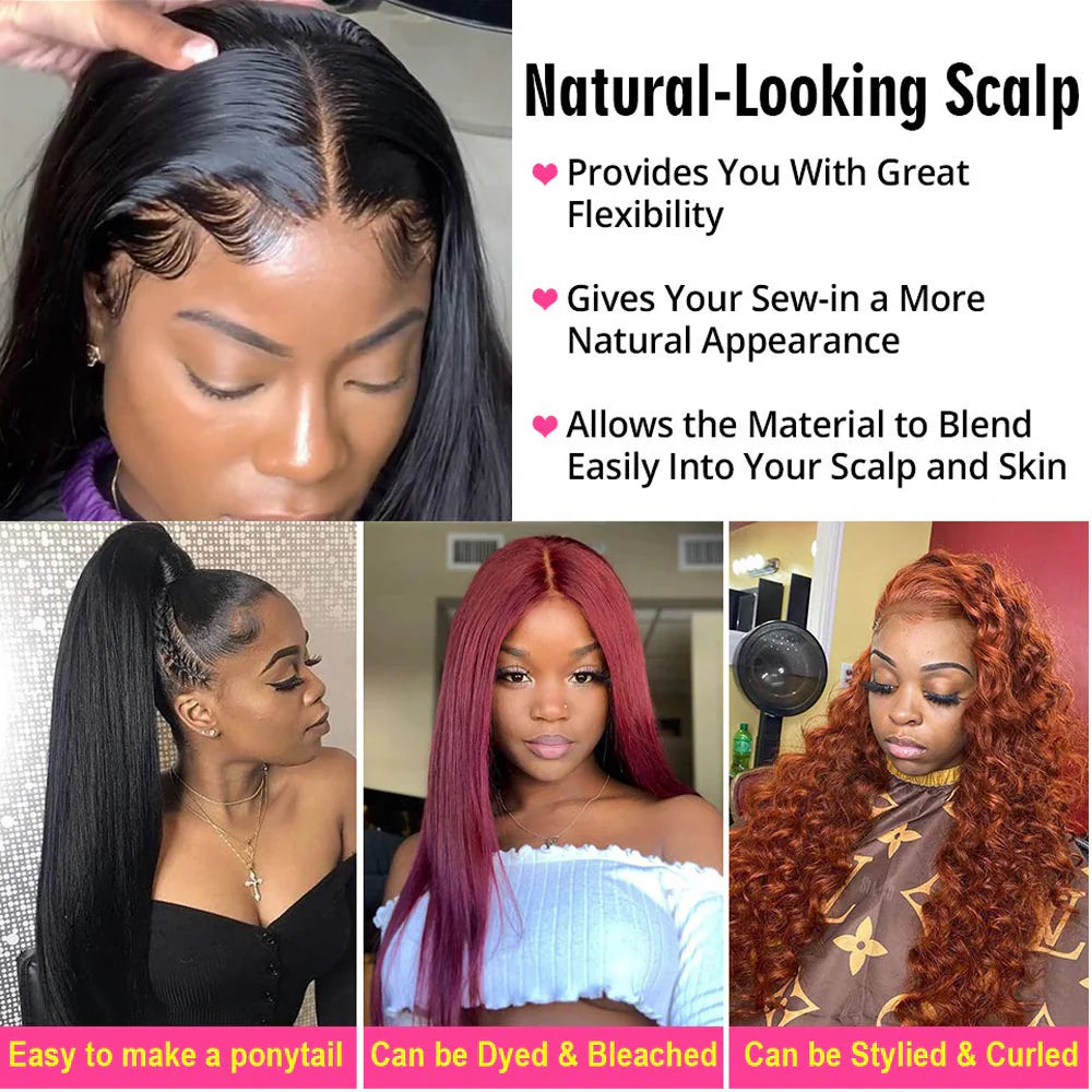 DBO MALL Straight Wig with 4x4 Lace Closure