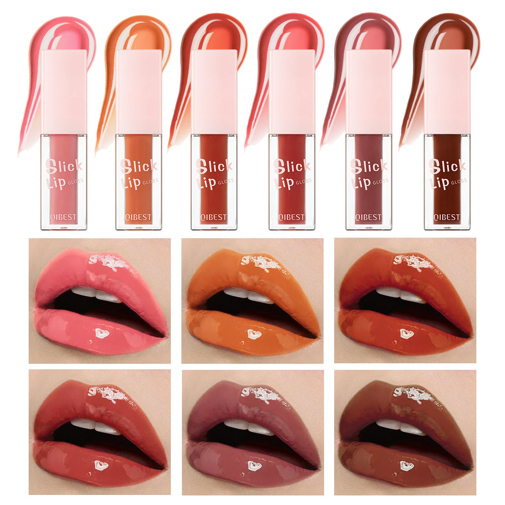 DBO MALL Q2422 Hydrating Lip gloss 6 Colors Moisturizing Glossy Plumping Lip Gloss