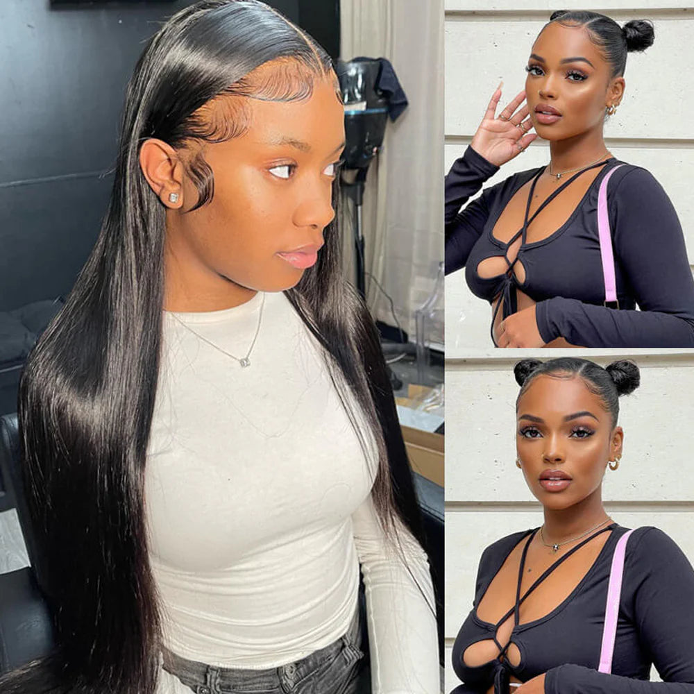 DBO MALL 360 Lace Frontal Straight Human Hair Wig