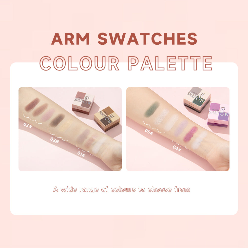 DBO MALL Q2395 3 Colors Matte and Glitter Eyeshadow