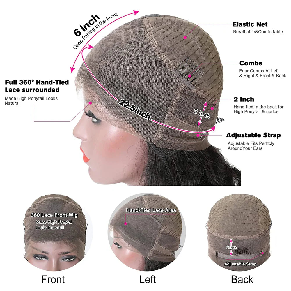 DBO MALL Kinky Straight Frontal Hair Wig
