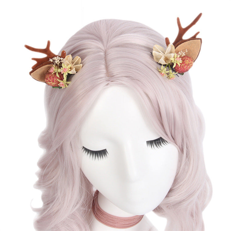 DBO MALL GF-W2702#T2334-1001A  Long Curly Doll Wig, Simulated Scalp Soft Silk Central Parting Artificial Hair Long Clamp Doll Wig