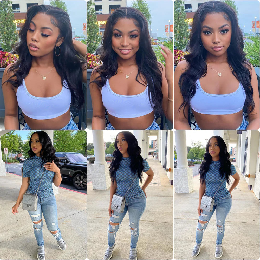 DBO MALL Body Wave Wig 4x4 Lace Closure