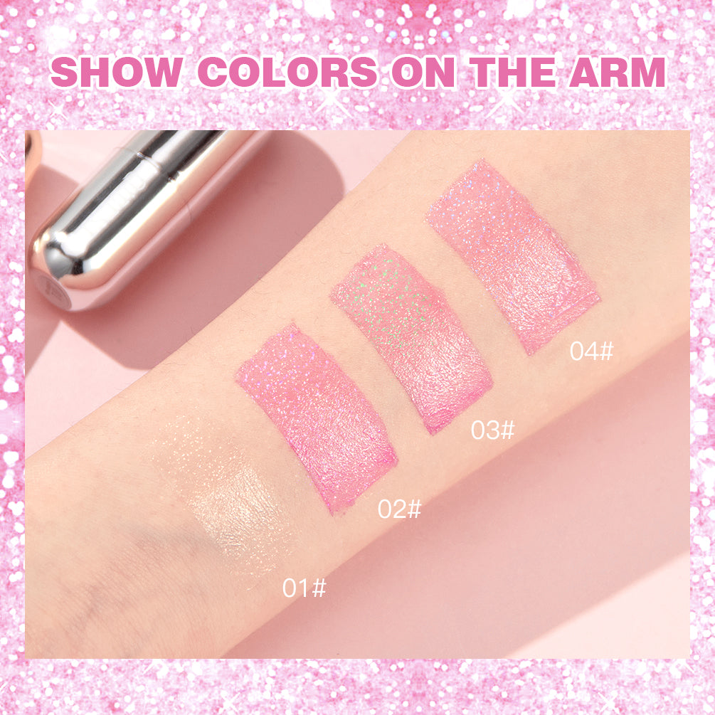 DBO MALL Q2398 3pcs Color Changing Lipstick and Glitter Confetti Balm