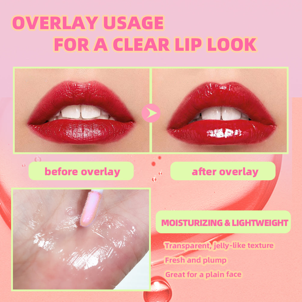 DBO MALL Q2415 Fruit-Flavored Plumping Lip Oil Set 4 Packs