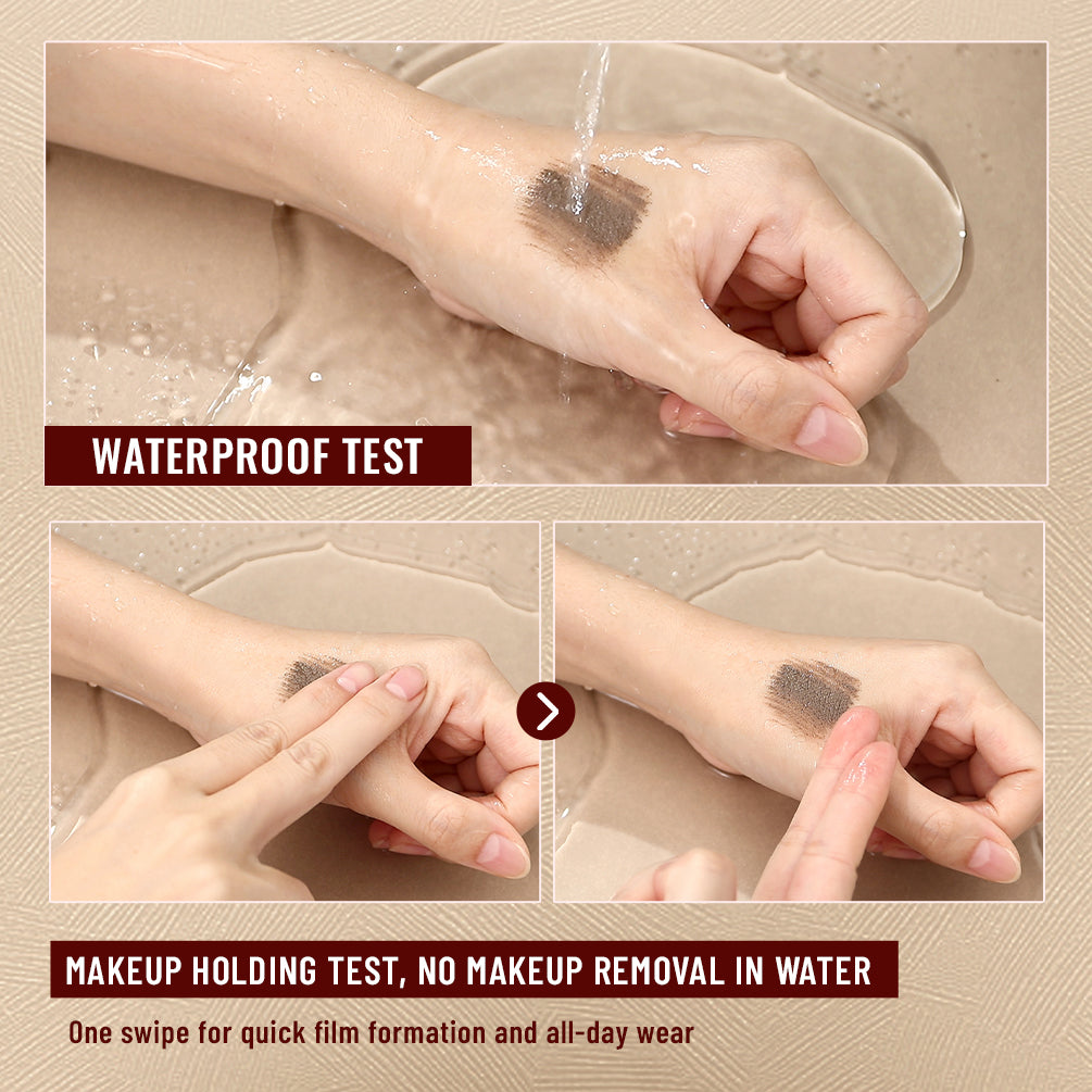DBO MALL Q2413 2 in 1 2 in 1  Brow Styling & Cream 2-in-1 Waterproof Eyebrow Pen