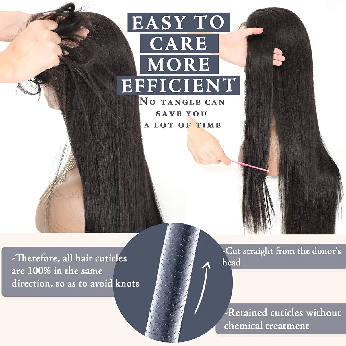 DBO MALL Full lace human hair wigs