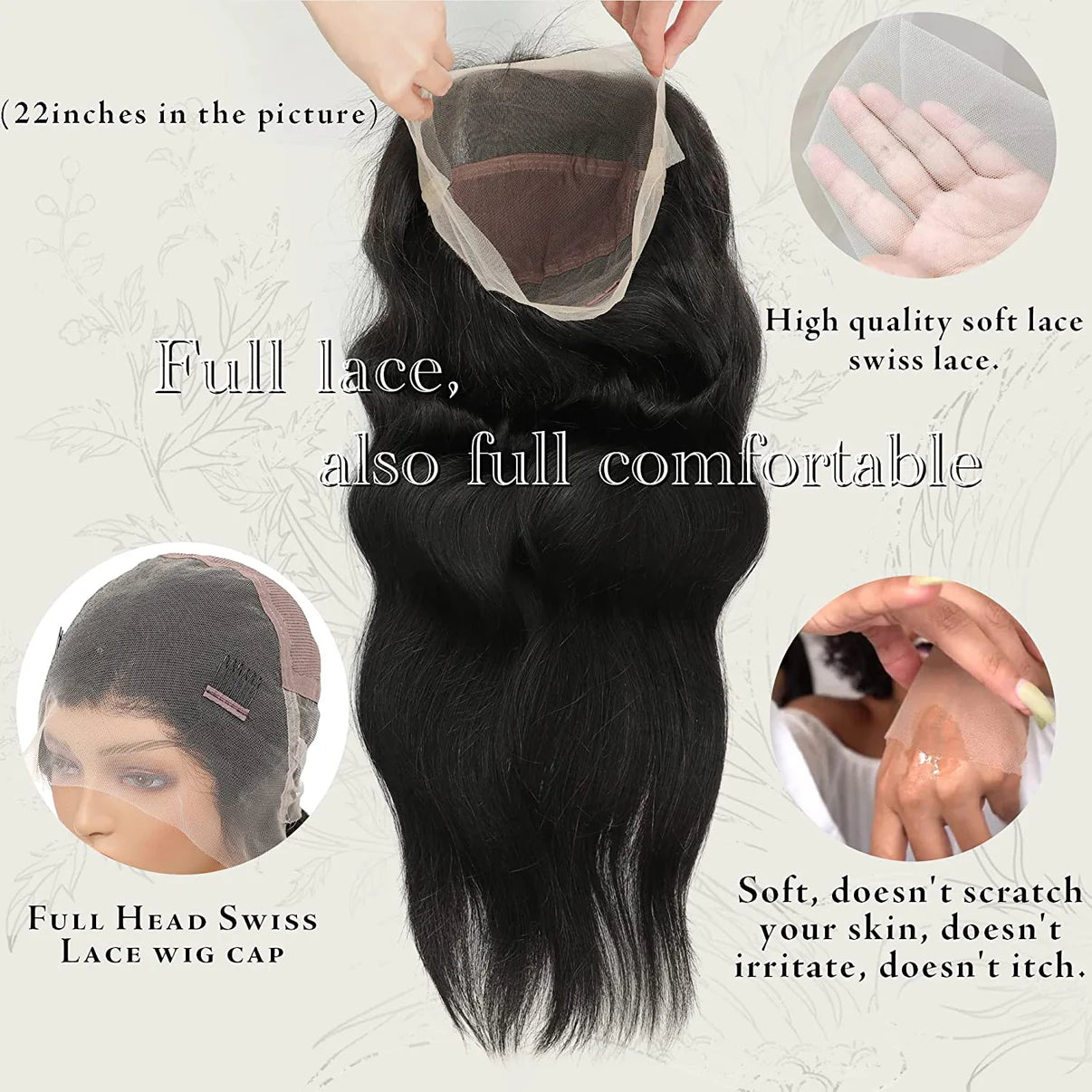DBO MALL Curly Lace Closure Hair Wig with 13x4 Lace Frontal