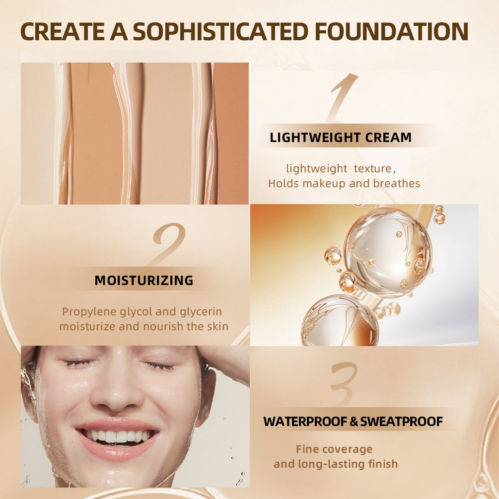 DBO MALL Q2405 Liquid Concealer Makeup Kit 5 colors Tinted moist foundation