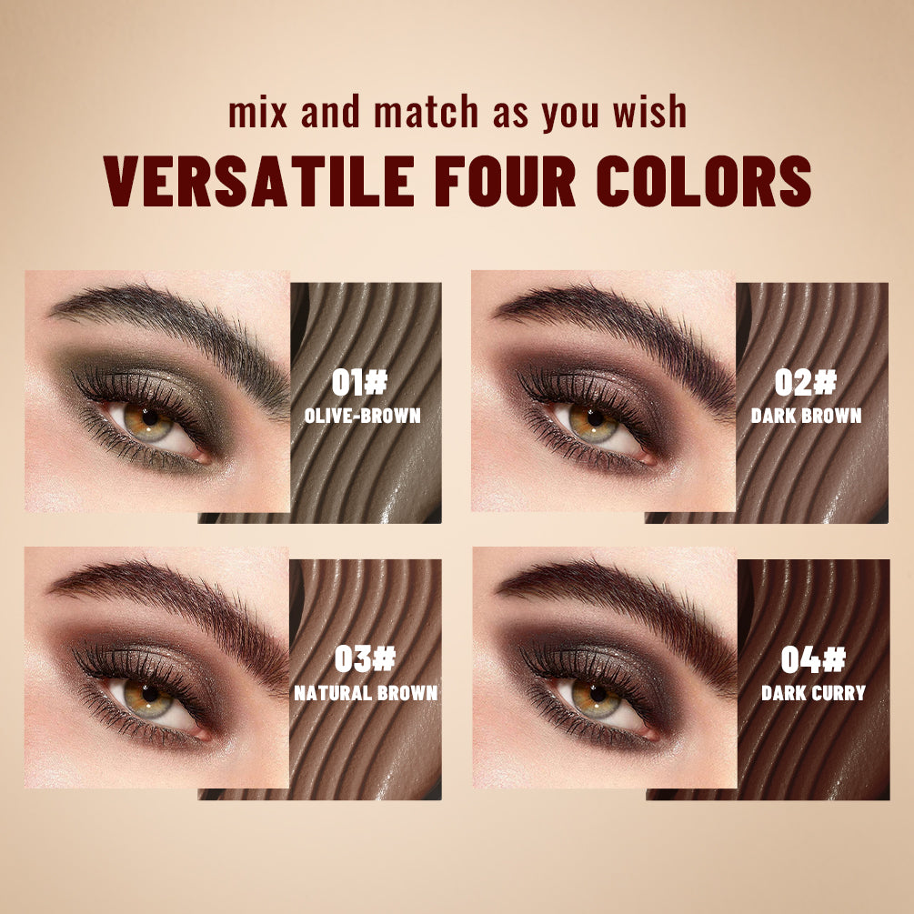 DBO MALL Q2413 2 in 1 2 in 1  Brow Styling & Cream 2-in-1 Waterproof Eyebrow Pen