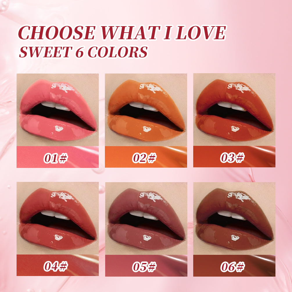 DBO MALL Q2422 Hydrating Lip gloss 6 Colors Moisturizing Glossy Plumping Lip Gloss