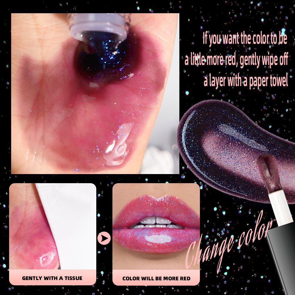 DBO MALL Q2416 Black Color Changing Lip Shiny Lip Oil