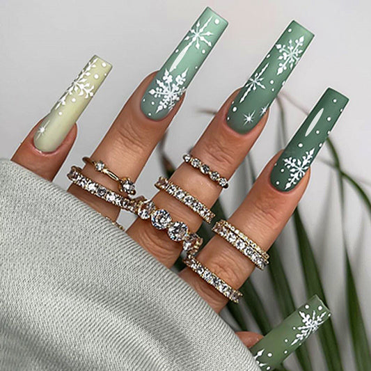 DBO MALL Beautiful Pure Hand-made Press On Nails #GZ-80-96