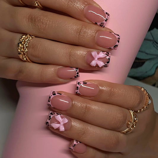 DBO Pure Hand-made Press On Nail with Flower # 98-50