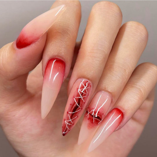 DBO Beautiful Halloween Pure Hand-made Press On Nails # 98-16