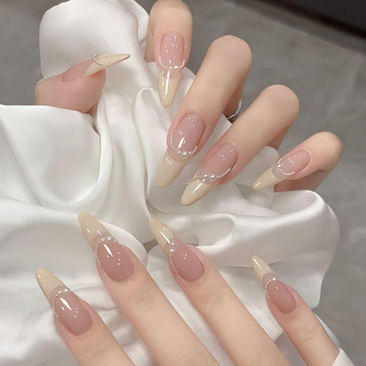 DBO MALL Beautiful Pure Hand-made Press On Nails # 98-3