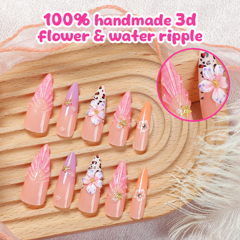DBO Purl Hand Made 3D Press On Nail # 96-51
