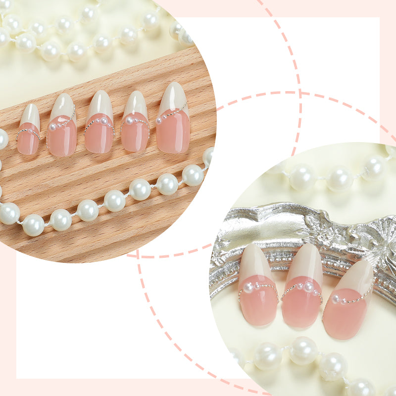 DBO MALL Beautiful Pure Hand-made Press On Nails # 98-3