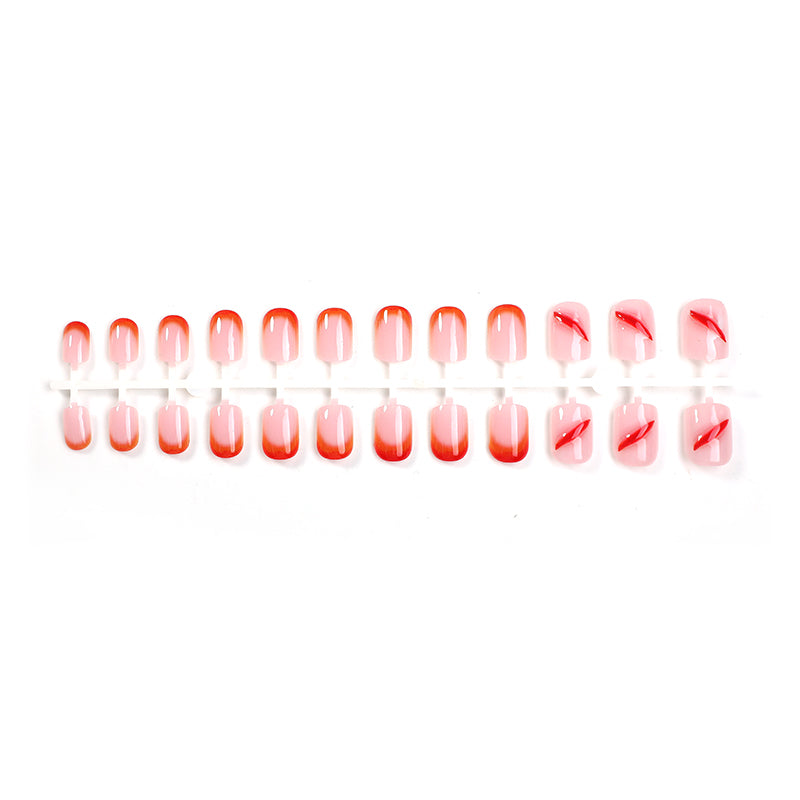 DBO  Beautiful Pure Hand-made Press On Nails For Halloween # 98-15