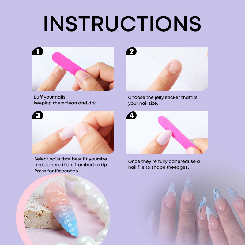 DBO Purl Hand Made Press On Nails #96-58