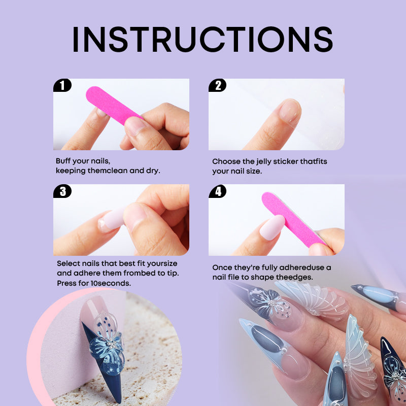 DBO Purl Hand Made 3D Press On Nails # 98-05